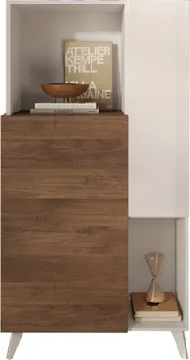 Zdjęcie produktu dla Komoda 2-drzwiowa z 2 wnękami i 2 półkami, szerokość 80 cm - MALA