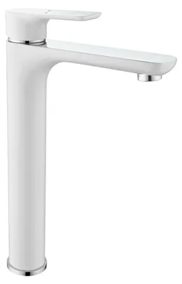 Produktbild von Waschtischarmatur Badarmatur 4025CW - Messing - Weiß / Chrom, glänzend - lang