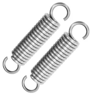 Zugfedern mit Haken, Edelstahl, 80 mm, 2 Stück