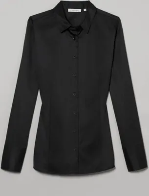 Produktbild von Eterna Bluse Twill Blickdicht Tailliert D708 5008 Gr. 48 schwarz