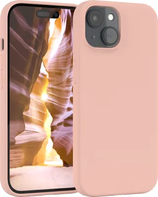 Produktbild von EAZY CASE Silikonhülle für Apple iPhone 15 Silikon Backcover Schutz in Rosa