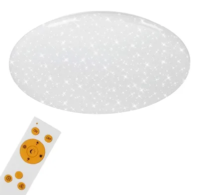 Productafbeelding van LED-plafondlamp, dimbaar, met afstandsbediening, sterrenmotief, CCT, 50W, metaal, merk Briloner
