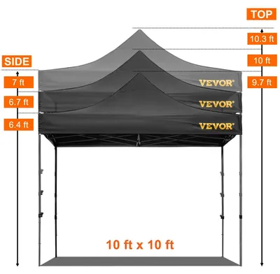 Productafbeelding van Pop-up partytent - 3x3 meter - Met zijwanden - Waterdicht - UV-bescherming - Inclusief tas
