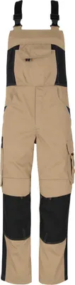 Produktbild von beb HANDWERK Herren Latzhose INFLAME Polyestermix Sand/Schwarz 64