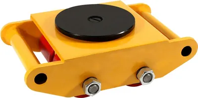 Obrázek produktu pro Vozík pro těžké stroje, přepravní vozík 6 t, otočný o 360°, žlutý