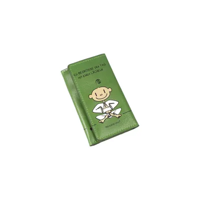 Produktbild von Goebel Schlüsselmäppchen Der kleine Yogi - Ich begrüße den Tag, Mappe, Kunstleder, Grün, 54102321