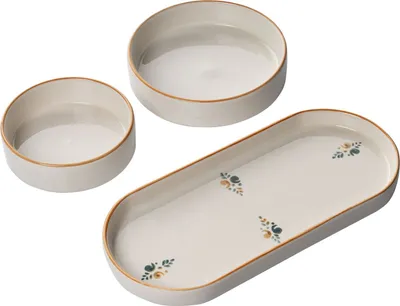 Image de Hermia Concept, MCH009886, assiette à petit-déjeuner, multicolore, céramique, 25 x 11 x 3,5 cm
