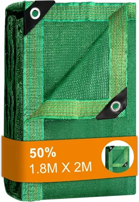 Imagen del producto de Malla de sombreo, 50% de protección UV, 1,8 x 2 metros, para jardín e invernadero