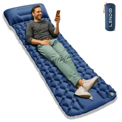 Productafbeelding van Zelfopblazende campingmatras, 195 x 60 cm, met ultralicht kussen