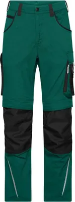Produktbild von Workwear Pants Slim Line  - STRONG - dark-green/black, Gr. 25