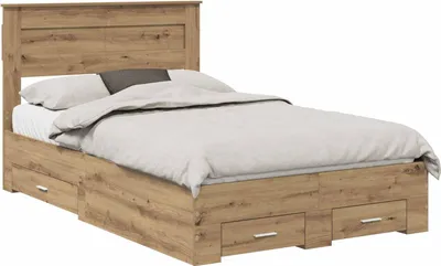 Obrázok produktu pre vidaXL Artisan dubový rám postele 120 x 190 cm materiál na báze dreva