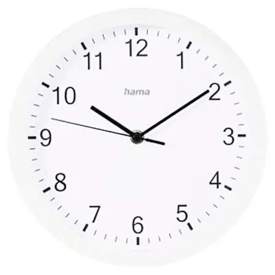Immagine prodotto di Orologio da parete Hama "Elba", Ø 25 cm, senza ticchettio, bianco