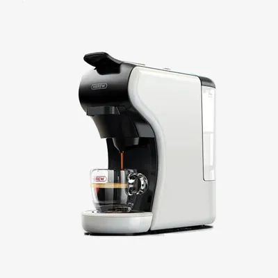 Produktbild von HiBREW H1A Weiß Kapselkaffeemaschine,0,6L Wassertank,19 Bar,1450W, Heiß & Kalt, Sofortheizung, kompatibel mit Kapseln & gemahlenem Kaffee