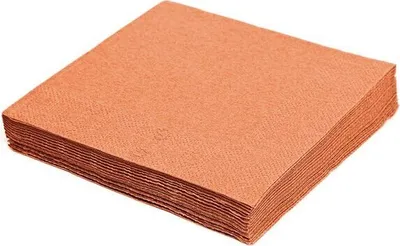 Produktbild von 250x Servietten 33 x 33 cm 1/4 -Falz 3-lagig apricot