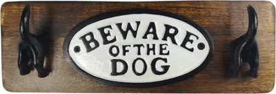 Produktbild von of the Dog Schild und Wandhaken für Hundeleinen
