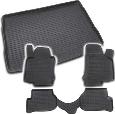 Produktbild von Gummi Kofferraumwanne + Fußmatten Set für VW Golf 5, Bj. 10/2003-2009
