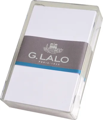 Produktbild von G.Lalo 10x Kristallbox 80 Karten 80x128mm, 320g, Vélin de France Weiß 16300L