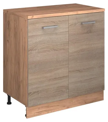 Obrázek produktu pro Kuchyňská skříňka pod šikmou střechu Vicco R-Line Sonoma 80 cm bez šikminy se 2 dveřmi, Model 61810