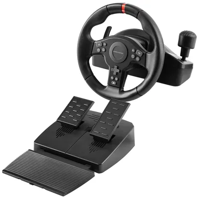 Produktbild von Mars Gaming MWH-RSXONE, Lenkrad + Pedale, PC, Playstation 3, PlayStation 4, Nintendo Switch, Nintendo Switch 2, Xbox One, Xbox Series S,..., Home button, D-Pad, 270°, Kabelgebunden, USB