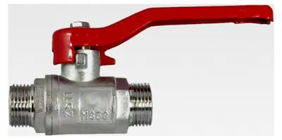 Produktbild von Kugelhahn aus Messing 3/4 Zoll mit Außengewinde x Außengewinde und Hebel, voller Durchgang