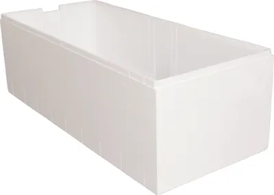 Produktbild von Calmwaters® Wannenträger 180 x 80 cm Modern Curved, Passend für Rechteck-Badewanne 180x80 cm, Styroporträger, Schall- und wärmedämmend, Direkt verfliesbar, Badewannenträger in Weiß, 03AX3362