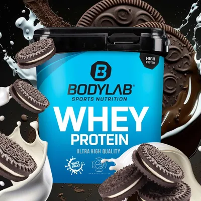 Produktbild von BODYLAB Whey Protein Pulver- 2000g - Geschmack: Cookies & Cream