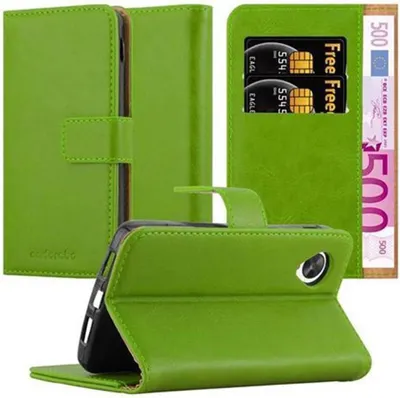 Produktbild von Cadorabo Hülle für LG Google NEXUS 5 Schutzhülle in Grün Handyhülle Book Tasche Case Etui Luxury