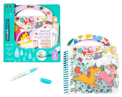 Produktbild von Einhorn Kreativset 3-in-1 Avenir ab 3 Jahre, Sticker, Ausmalbilder, Spielzeug