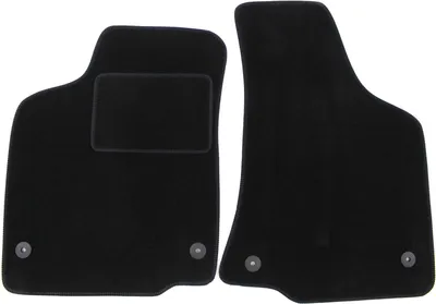 Image de Tapis De Sol Noir Velours Pour Volkswagen Caddy 1998-2003 4pcs, Ajustement précis, Base Antidérapante, Renforcée dans la Zone de la Pédale