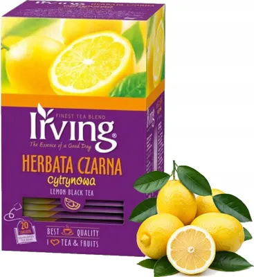 Obrázok produktu pre Herbata czarna z cytryną i trawą cytrynową 20 torebek