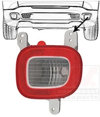 Immagine prodotto di VAN WEZEL Luce di retromarcia Faro di retromarcia 2128930 destro per FIAT Panda hatchback (312, 319)