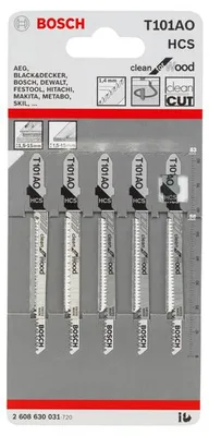 Produktbild von Stichsägeblatt T 101 AO Clean for Wood, 5er-Pack