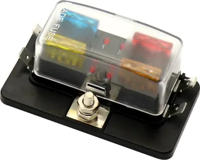 Obrázek produktu pro 4cestná pojistková skříňka s LED indikátorem pojistek pro auto loď Marine Caravan 12V 24V