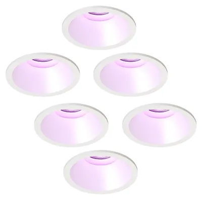 Produktbild von Ledvion 6er Set LED Einbaustrahler Rund Weiss 4.9W RGB CCT dimmbar