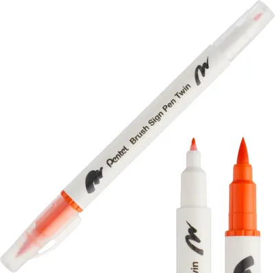 Image de Pentel Calligraphist. PinceauSignePenJumeau ou