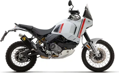 Image de ARROW indy race silencieux en aluminium foncé avec embout en acier inoxydable pour Ducati Desert x 950