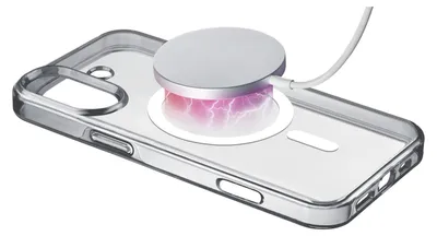 Immagine prodotto di CELLULARLINE Cellularline Gloss Mag - iPhone 16 Custodia magnetica per la ricarica e il fissaggio al caricabatterie MagSafe