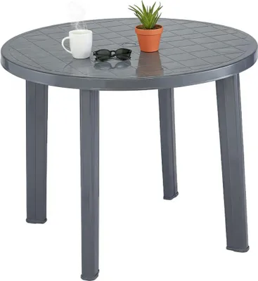 Immagine prodotto di Brooksdale - Tavolo da Esterno, 90x90x72h cm Nero Antracite, 4 Posti  Italy