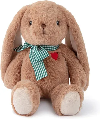 Produktbild von Plüsch Osterhase 25 cm, Kuscheltier Kaninchen für Kinder, braunes Herz, für Ostern