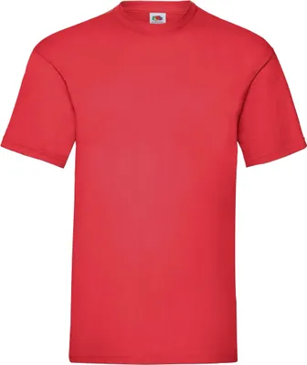 Productafbeelding van Fruties Heren T-shirt met korte mouwen, model Shehab, kleur rood, maat S