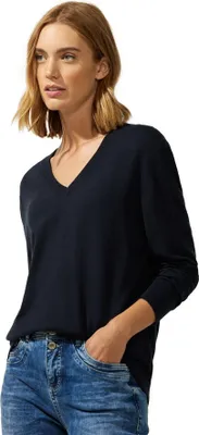 Produktbild von 30959 Street One, ,  Damen Pullover, weicher Feinstrick, navy blue, 38