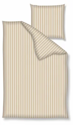Produktbild von Traumschloss Renforcé Bettwäsche - Streifen sand weiß 200 x 200 cm gestreift in sand weiß