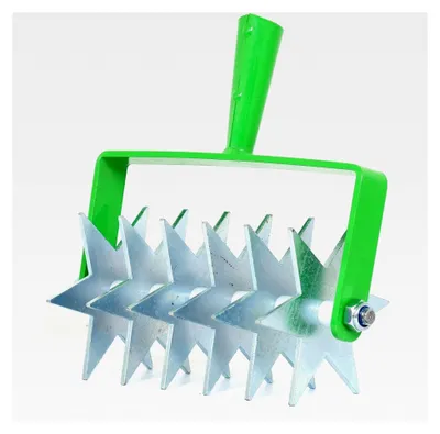 Produktbild von 21 cm Kultivator mit 6 Sternen, Gartenfräse, Gartenkralle, Sternfräse 1-Reihe, Rollkultivator, Gartengerät