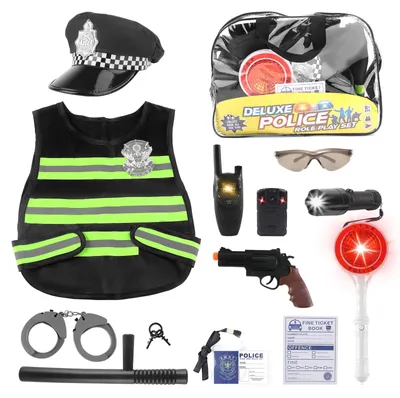 Polizeikostüm-Set mit 15 Accessoires, 3+ Jahre