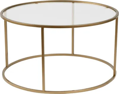 Produktbild von CALICOSY -  Runder Couchtisch mit Glasplatte D80 cm – AURUM