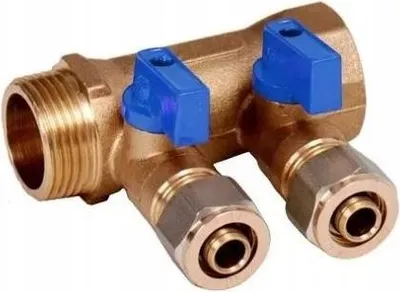 Immagine prodotto di Collettore PEX 16 1X16 | 2 circuiti per acqua fredda e acqua calda