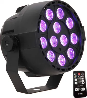 Produktbild von IBIZA PAR-MINI-RGB3 LED PAR SCHEINWERFER 12x3 Watt RGB 3IN1