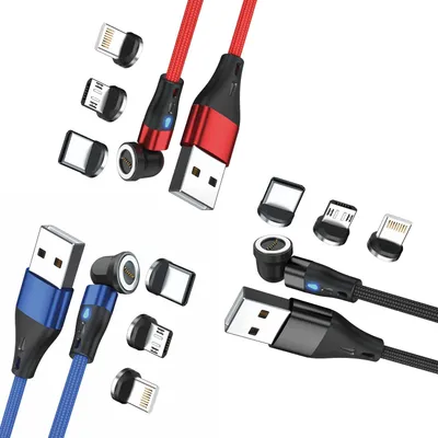 Obrázek produktu pro RealPower MagneticCharge3, 1 m, USB A, Černá, Modrá, Červená