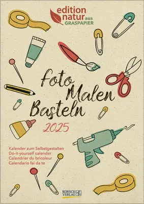 Produktbild von Foto-Malen-Basteln Bastelkalender A4 Graspapier 2025