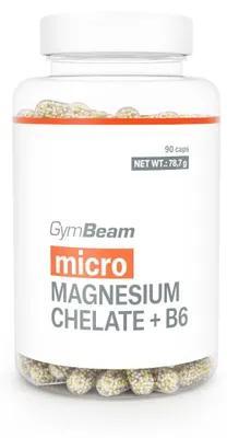 Produktbild von GymBeam - Micro Magnesium Chelat + B6, 90 Tabletten